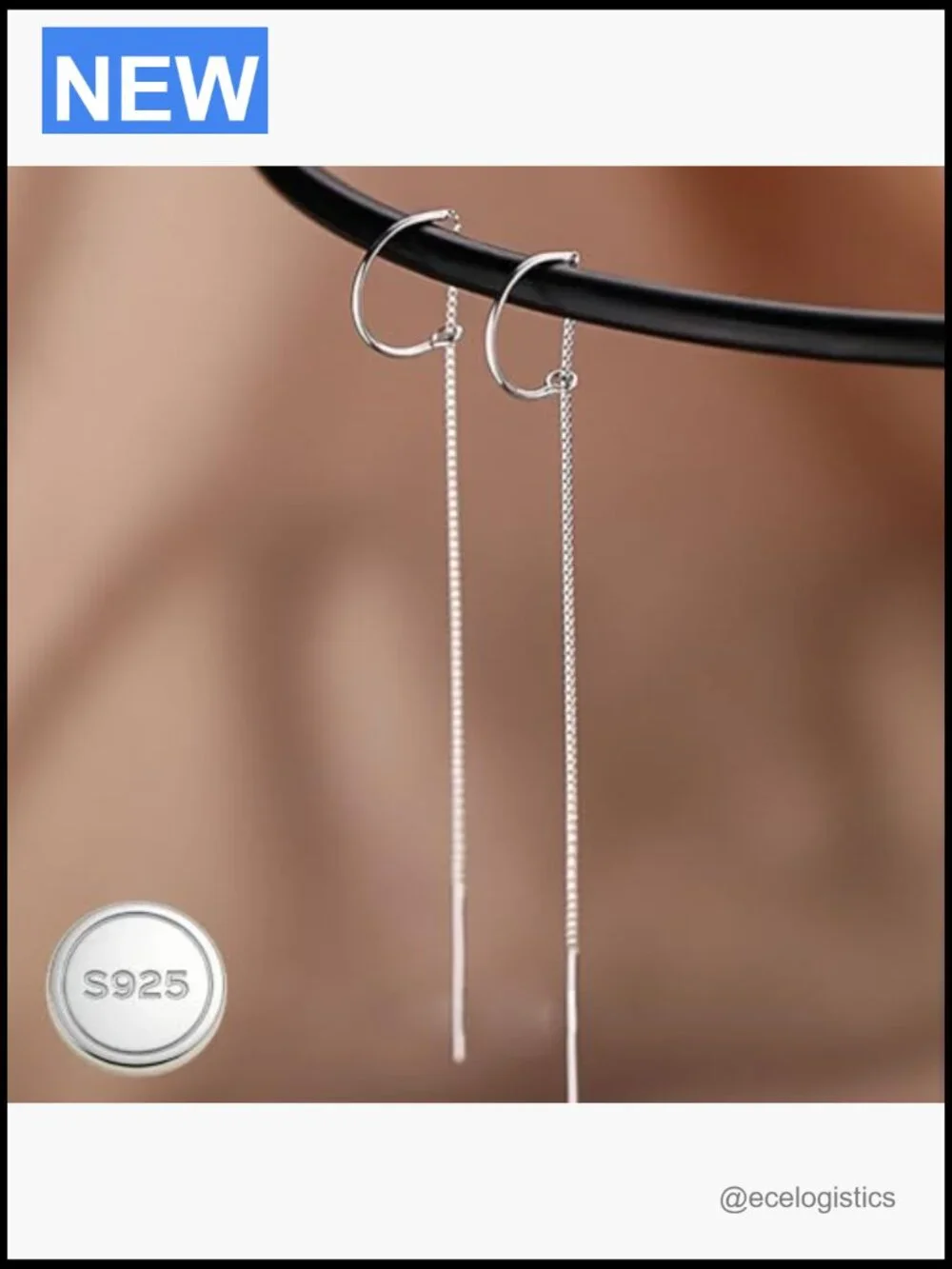 925 Sterling Silver Chain Dangle Earrings Tassel Threader for Women Teens Long